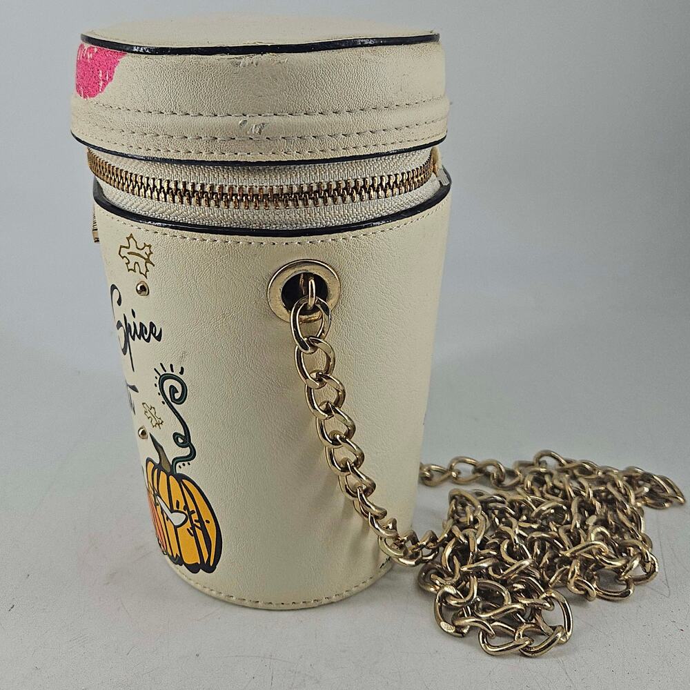 Whimsical Betsey Johnson Pumpkin Spice Latte crossbody bag - Picture 2 of 8